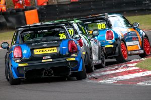 three mini's on track